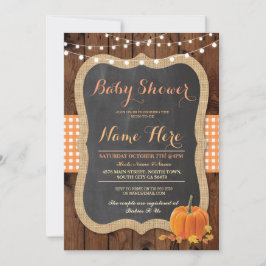 Baby Shower Fall Pumpkin Herbst Karo laden Einladung