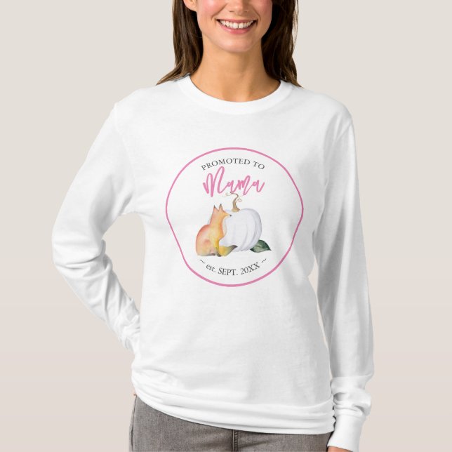 Baby Shower Family Shirts Mama Pumpkin Fox (Vorderseite)