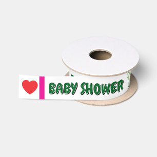 Baby Shower Fantasievolles Pferd Rosa Blau Satinband