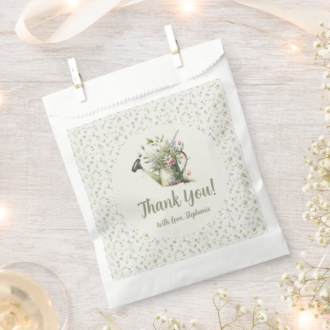 Baby Shower Favor Bag - Rustic Floral Thank You Geschenktütchen (Ausgeschnitten)
