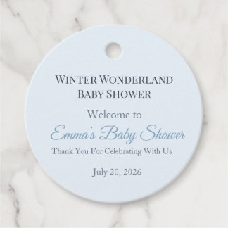Baby Shower Favor Tag | Winter Wonderland Geschenkanhänger
