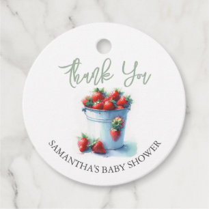 Baby Shower Favor Tags Erdbeeren Geschenkanhänger