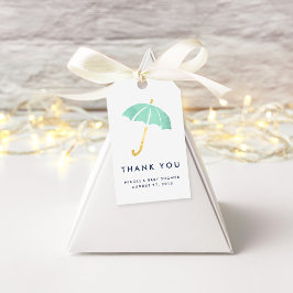 Baby Shower Favor Tags | Minzschirm Geschenkanhänger