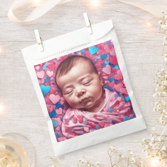 Baby Shower Fevor Bags Geschenktütchen (Ausgeschnitten)
