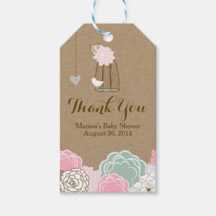 Baby Shower Fevor Tags - Käfige und Jars Pers Geschenkanhänger