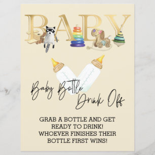 Baby-Shower-Flasche Trink-Abstimmung Chug-Spiel  