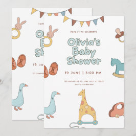 Baby Shower Florale elegante Einladungsdesign Einladung
