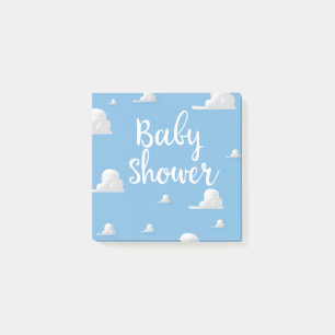 Baby Shower Fluffige Weiße Wolken Post-it Klebezettel