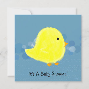 Baby Shower Fluffy Chick CustomizabIe Einladung
