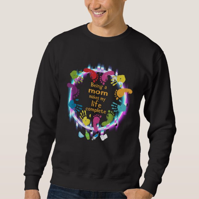 Baby Shower  for Mom Cute Graphic Plus Size Mother Sweatshirt (Vorderseite)