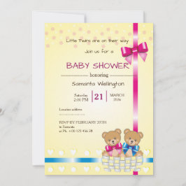 baby shower for TWINS Einladung