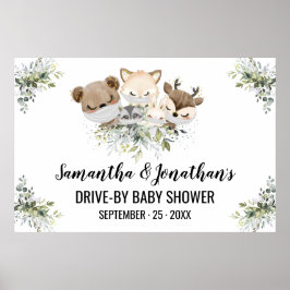 Baby Shower Forest Animals Poster