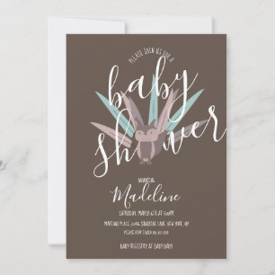 Baby-Shower-Fuchs-Bohemian-Federn  Einladung