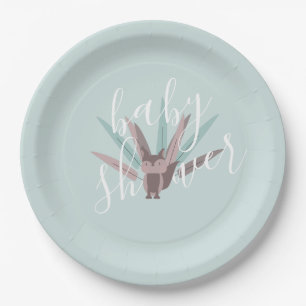 Baby Shower Fuchs Boho Federn Pappteller