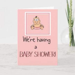 Baby Shower Funny Girl Einladung Einladung Karte