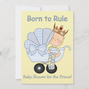 Baby Shower für den Prinzen + Zum Herrschen gebore Einladung