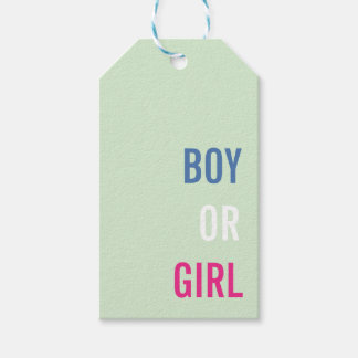 Baby Shower für Mädchen oder Jungen Geschenkanhänger