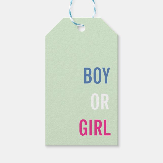 Baby Shower für Mädchen oder Jungen Geschenkanhänger (Vorderseite)