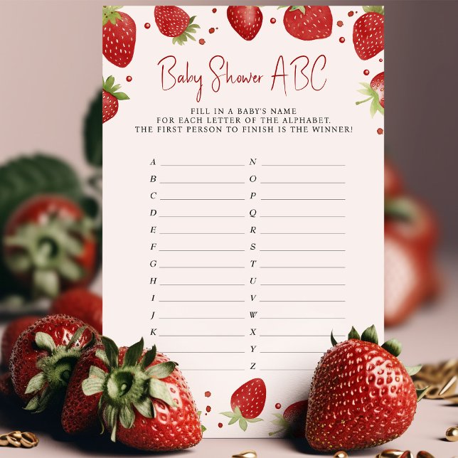 Baby Shower Game ABC Namen Strawberry (Von Creator hochgeladen)