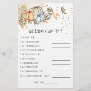 Baby Shower Game, das Mommy Best kennt Flyer