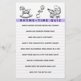 Baby Shower Game Kinderbetreuung Flyer
