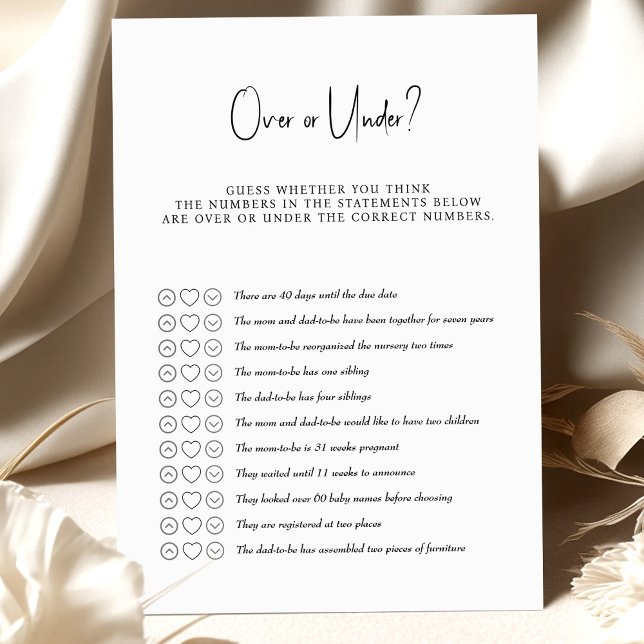 Baby Shower Game Over oder Under? (Von Creator hochgeladen)