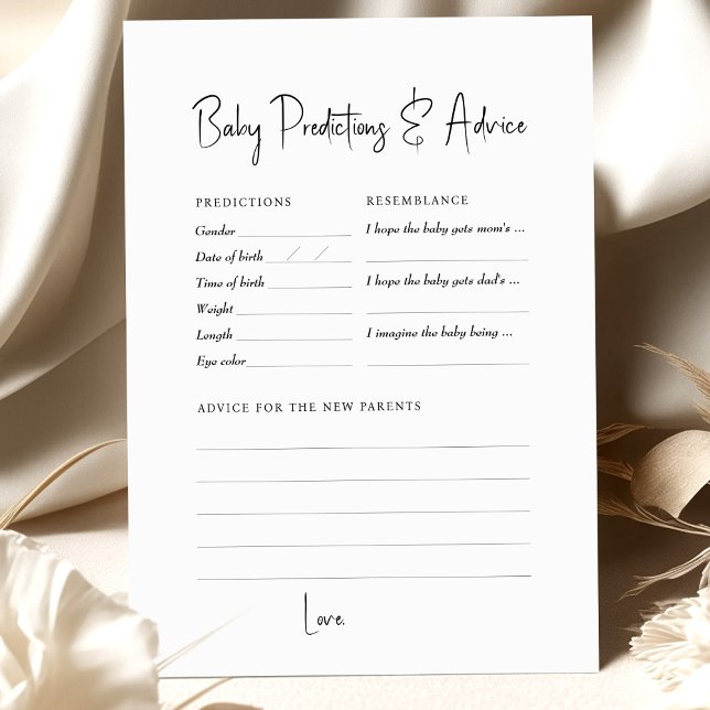Baby Shower Game Vorhersagen und Ratschläge Mimina (Von Creator hochgeladen)