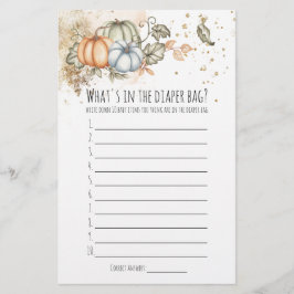 Baby Shower Game Was gibt es in der Windelbeutel-K Flyer