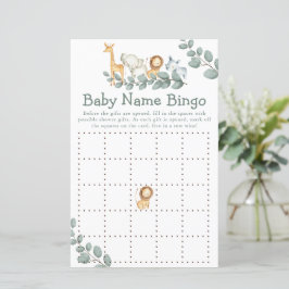 Baby Shower Game Wild One Bingo