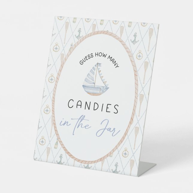 Baby Shower Games - Candy Jar Game Sockelschild (Vorderseite)