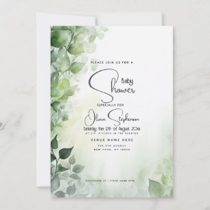 Baby Shower- Garten Efeu Botanical Einladung