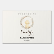 Baby-Shower-Gartenschild | Golden Retriever