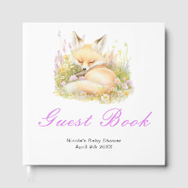 Baby Shower Gästebuch Frühling Fuchs