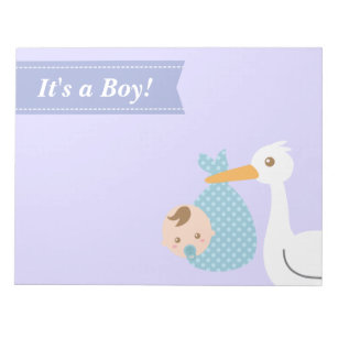 Baby Shower Gastgeschenk - Stork Delivers Baby Boy Notizblock