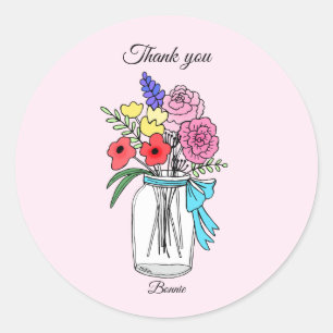 Baby-Shower-Geburtstagsfeier Geschenk Danke Runder Aufkleber