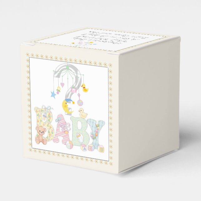 Baby Shower Gender Reveal Gevor Box Geschenkschachtel (Vorderseite)