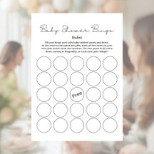 Baby Shower Geschenk-Bingo-Spiel