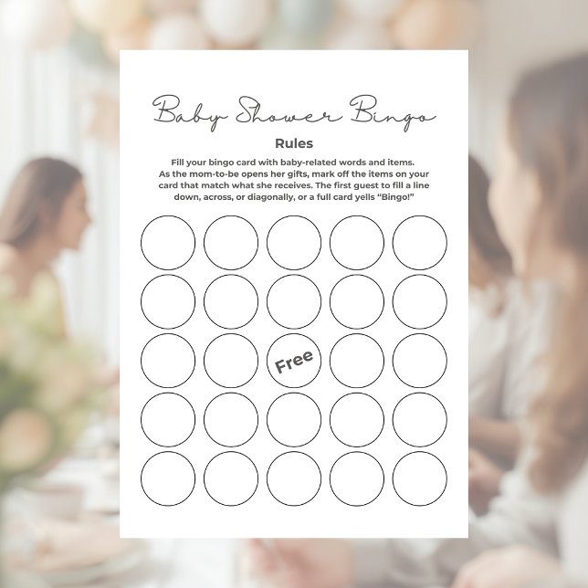 Baby Shower Geschenk-Bingo-Spiel Briefbogen (Von Creator hochgeladen)