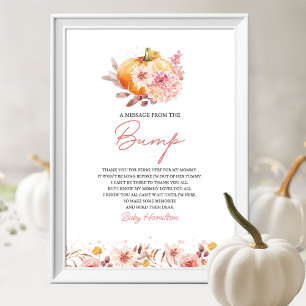 Baby Shower Geschenk Eine Nachricht Von The Bump S Poster
