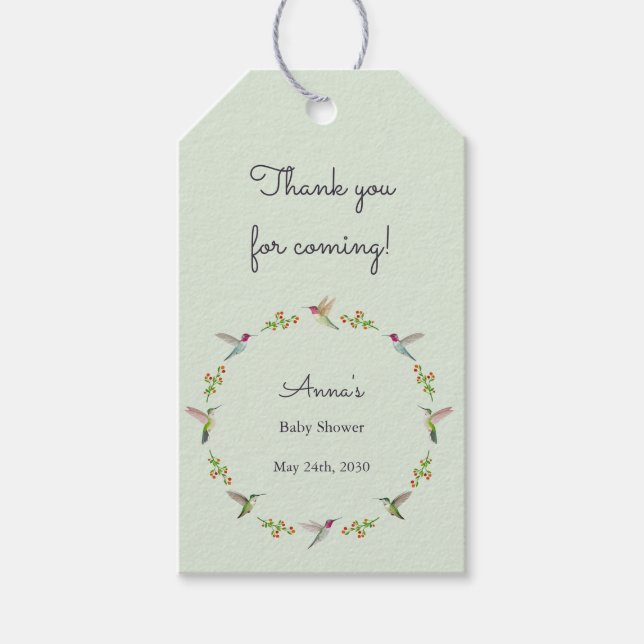 Baby Shower Geschenkanhänger (Vorderseite)