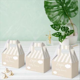 Baby-Shower-Geschenkbox Blaue Wolken Süß Minimal D Geschenkschachtel