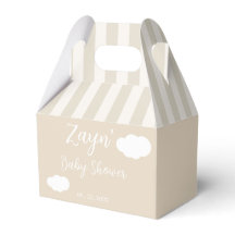 Baby-Shower-Geschenkbox Blaue Wolken Süß Minimal D