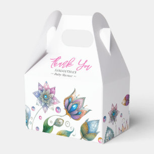 Baby-Shower-Geschenkboxen Wasserfarbe Boho Blumen Geschenkschachtel