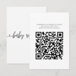 Baby-Shower-Geschenkeliste Karte mit QR-Code Minim