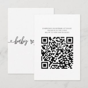 Baby-Shower-Geschenkeliste Karte mit QR-Code Minim