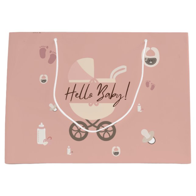 Baby-Shower-Geschenktasche Große Geschenktüte (Vorderseite)