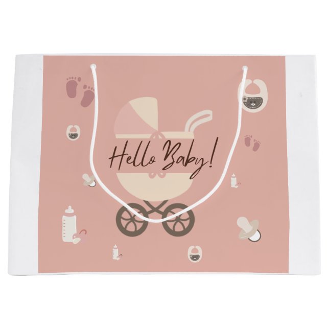 Baby-Shower-Geschenktasche Große Geschenktüte (Vorderseite)