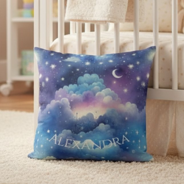 Baby Shower Gift Pillow - Dreamy Night Sky Kissen (Starry sky personalized pillow)