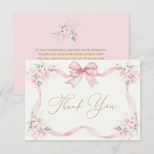 Baby Shower Girl Dankeschön Card mit Buggy Dankeskarte