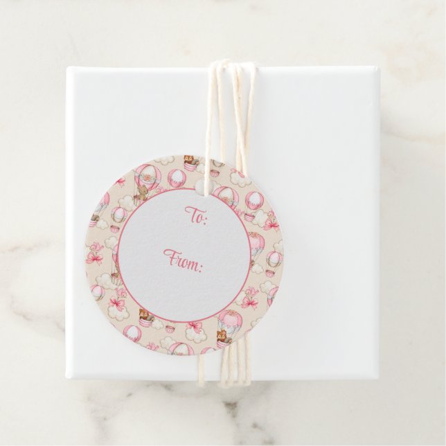 Baby Shower Girl Pink Geschenkanhänger (Beispiel)